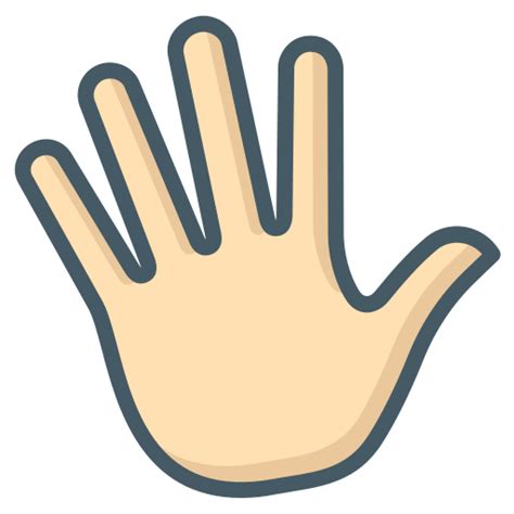 Five Fingers Free Hands And Gestures Icons