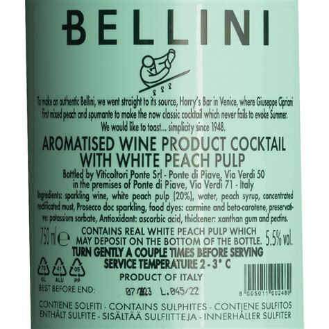 Bellini Cipriani Sparkling Wine 75 Cl Sparkling Wine Drinks