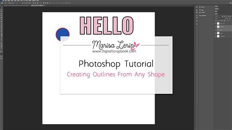 Creating An Outline From Any Shape A Digital Scrapbooking Photoshop