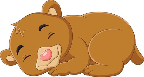 Cartoon Funny Baby Bear Sleeping 5162384 Vector Art At Vecteezy