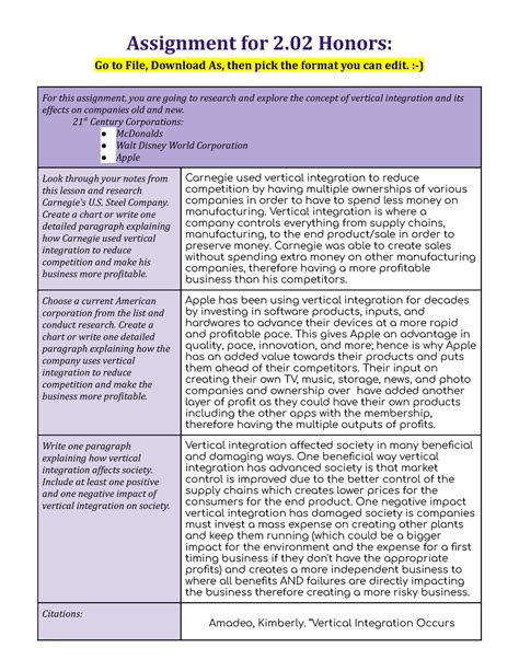 Copy Of USH 2 02 Honors FLVS Flex Assignment For 2 Honors Go To File