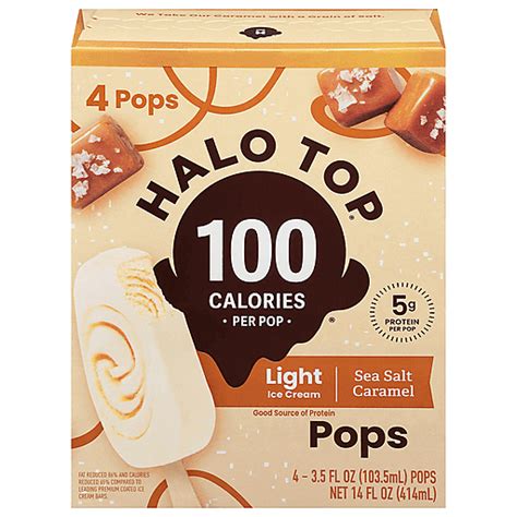 Halo Top Ice Cream Pops Light Sea Salt Caramel 4 Ea Frozen Foods Langenstein S