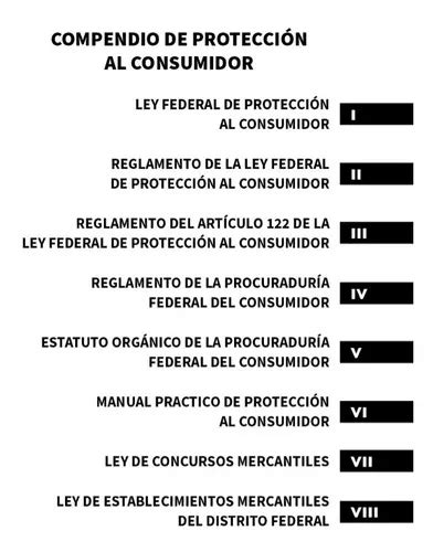 Compendio De Protección Al Consumidor Ley Federal De Protección Al