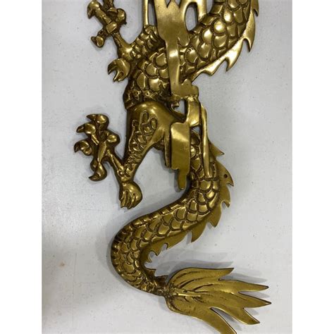 Vintage Brass Dragon Wall Sculptures A Pair Chairish