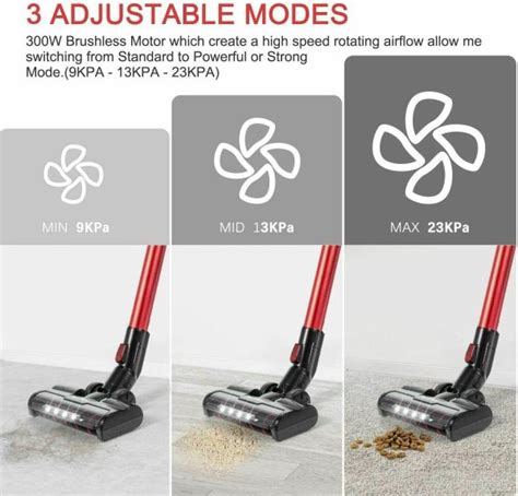 Moosoo K In Cordless Vacuum Kpa Stage Filtration System W