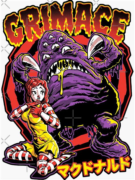 Grimace Sticker For Sale By Minion Factory Redbubble