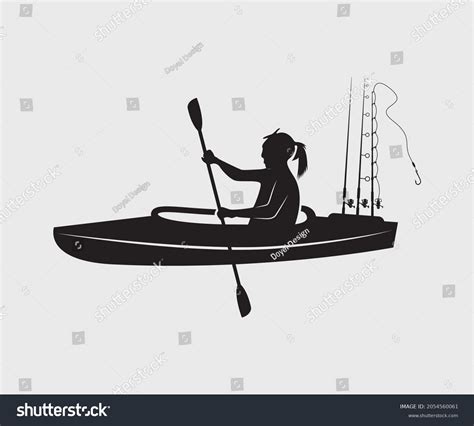 Kayak Fishing Silhouette