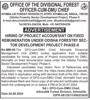 Odisha Forest Department New Recruitment Apply Link Available Now