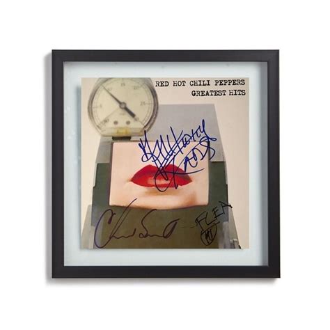 Red Hot Chili Peppers Fully Signed By All Greatest Hits Record Album Lp Print Great Gift Idea