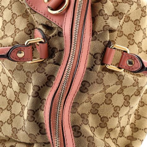 Gucci Sukey Boston Bag Gg Canvas For Sale At 1stdibs