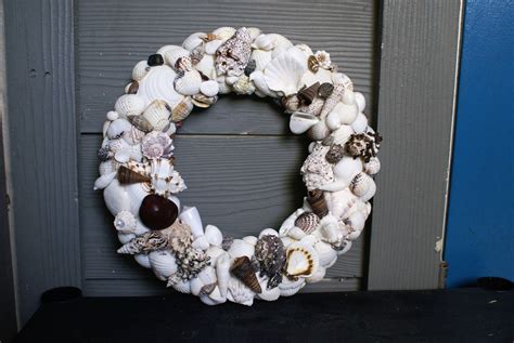 Shell Wreath 13 Inch Wreath Seashell Wreath Beach Etsy