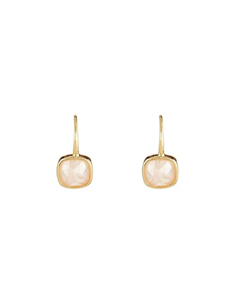 Boucles d oreilles Ella Moonstone ornées de Quartz Rose