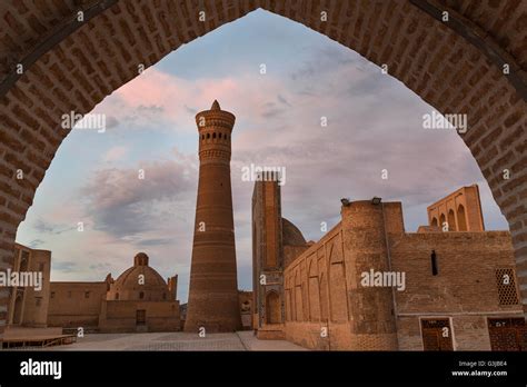 Poi Kalon Mosque And Square In Bukhara Uzbekistan Stock Photo Alamy