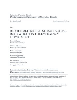 Fillable Online Digitalcommons Unl BEDSIDE METHOD TO ESTIMATE ACTUAL