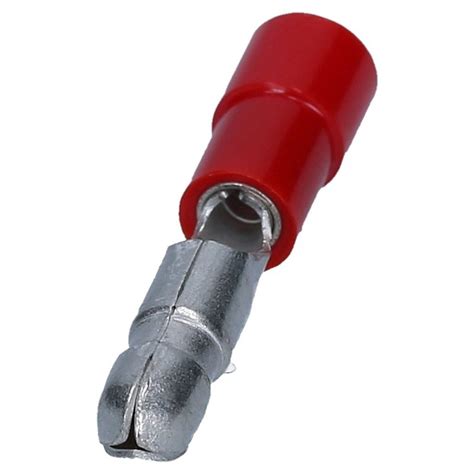 Terminal Bala Macho Pré Isolado 0 5mm a 1 5mm Vermelho Mult 100un