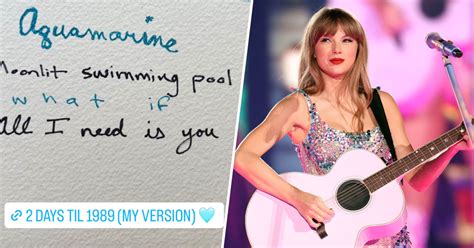 Taylor Swift 1989 Taylors Version Easter Eggs Are These Posts