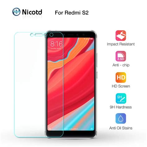 Nicotd Tempered Glass For Xiaomi Redmi S2 5 99 Inch 2 5D 0 26mm 9H