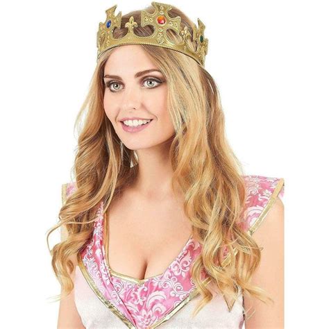 Jewelled Kings Crown Fancy Dress Costume Accessory King Queen Outfit