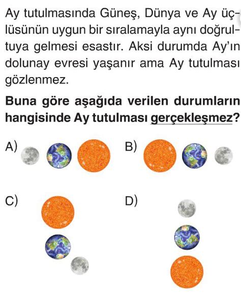 G Ne Sistemi Ve Tutulmalar Test Z S N F Fen Bilimleri Yeni Nesil