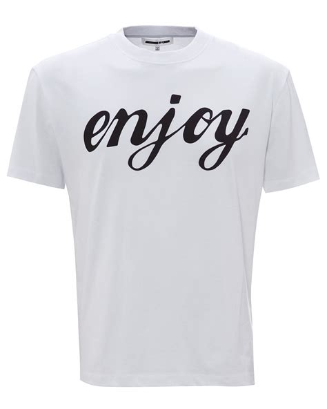 McQ By Alexander McQueen Mens Enjoy Rave T Shirt White Tee