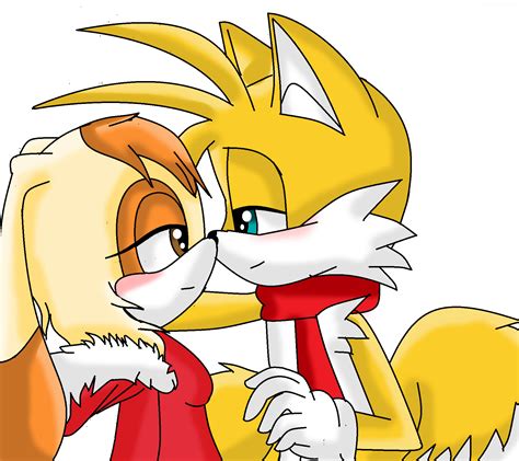 Sonic X Tails And Cream Kiss