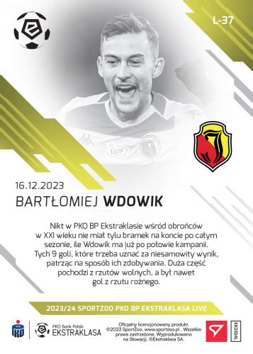 L 37 Bartłomiej Wdowik PKO Bank Polski Ekstraklasa 2023 24 LIVE SportZoo