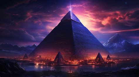 Premium Ai Image There Is A Very Large Pyramid With A Lot Of Lights