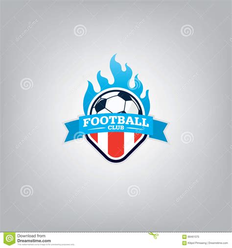 Soccer Logo Design Template Football Badge Team Identity Stock