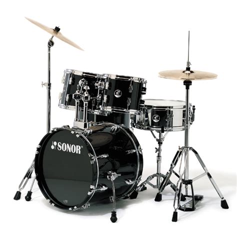 Sonor F507 Combo Set Drum Kit In Black Gear4music