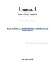 Caso Practico Cadena Logistica Y Adaptacion De La Mercancia Docx