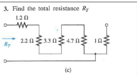 Solved Find The Total Resistance Rt C Chegg