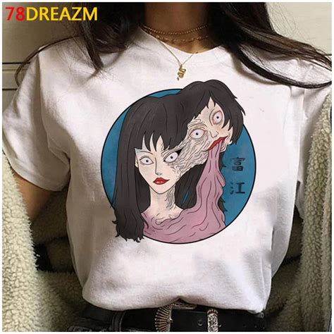 Fashion Junji Ito Tomie Shintaro Kago Clothes Male Vintage Print