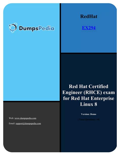 Red Hat Certified Engineer RHCE EX294 Exam Questions PDF Free