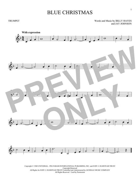 blue christmas sheet music for trombone