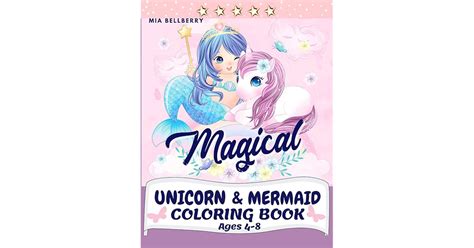 Unicorn & Mermaid Coloring Book: Magical Coloring Book with Unicorns ...