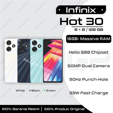 Jual Infinix Hot 30 NFC 8 128 GB Garansi Resmi Shopee Indonesia