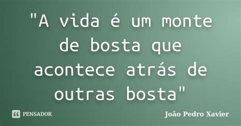 A Vida é Um Monte De Bosta Que João Pedro Xavier Pensador