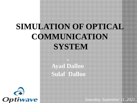 (PDF) Simulation of Optical Communication System