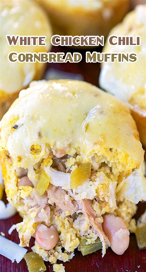 White Chicken Chili Cornbread Muffins