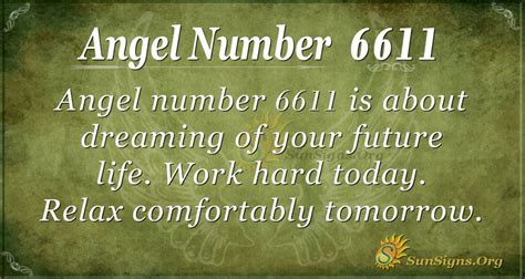 Angel Number 6611 Meaning Dream Your Life SunSigns Org