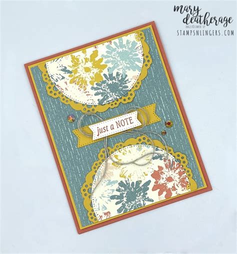 Stampin Up Delightful Doilies And Inked And Tiled Botanicals Just A