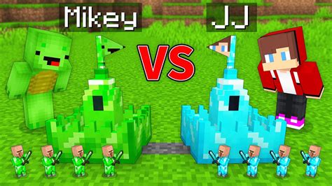 Mikey Emerald Vs Jj Diamond Tiny Castle Survival Battle In Minecraft