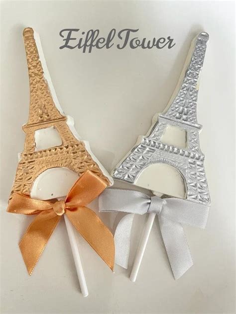 Eiffel Tower Chocolate Lollipops Chocolate Lollipop Gold Or Silver