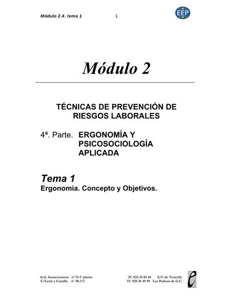 Pdf ErgonomÍa TÉcnicas De PrevenciÓn De Riesgos Laborales Dokumentips