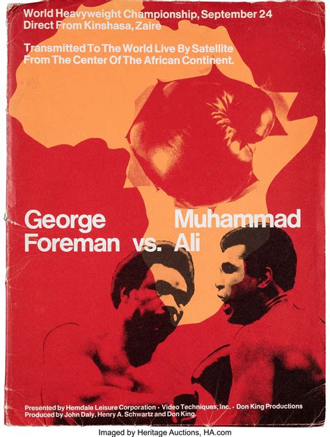 1974 Muhammad Ali Vs George Foreman The Rumble In The Jungle Lot