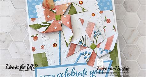 Create A Pinwheel Card With Patterned Paper Love A Duckie