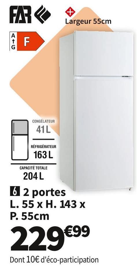 Promo Far réf 2 portes dp2021w chez Conforama