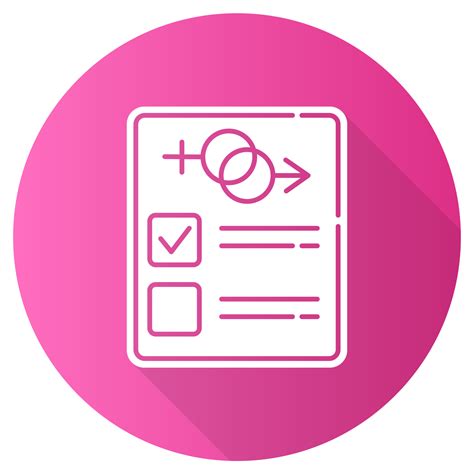 Sex Test Pink Flat Design Long Shadow Glyph Icon Examination Page