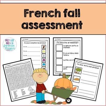 French Fall L Automne Reading Writing Assessment For Early Fi