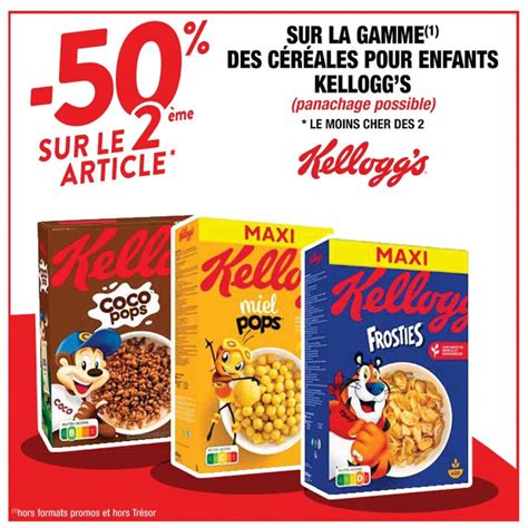 Promo Sur La Gamme Des Céréales Pour Enfants Kellogg s chez Cora